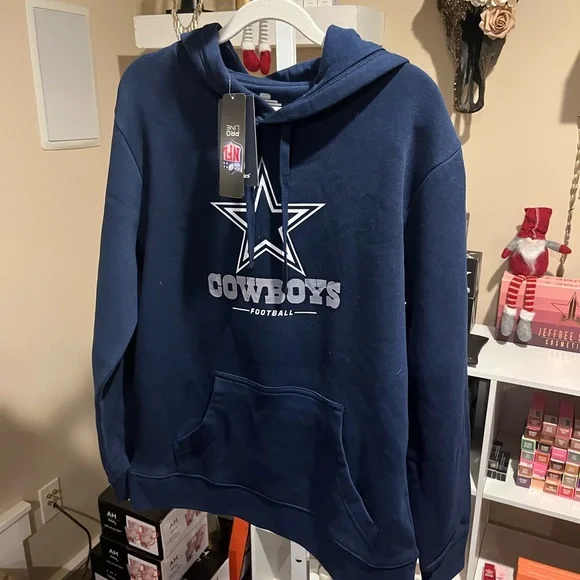NWT Dallas Cowboys Team Lockup Fitted Pullover Hoodie - Medium - Picture 4 of 6
